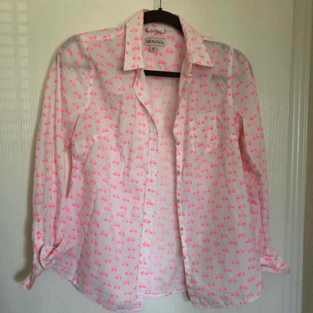 Bicycle print button down